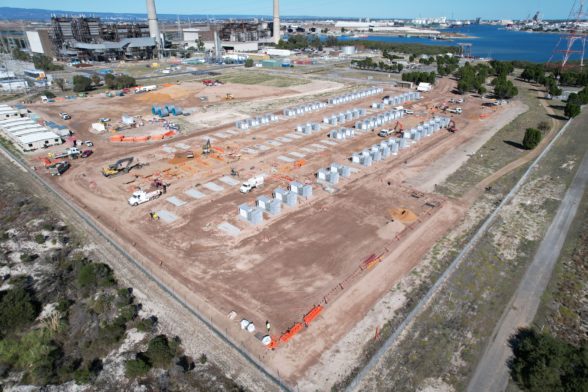Drone image from AGL Energy's energy storage site