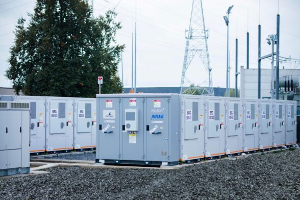 Wärtsilä's GridSolv Quantum energy storage system on site in Belgium
